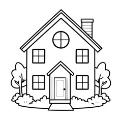 Adorable House doodle for toddlers
