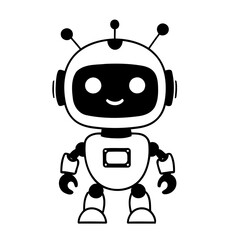 Adorable Robot coloring book cover design