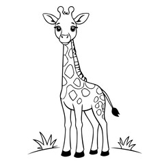 Amazing Giraffe for toddlers colouring books