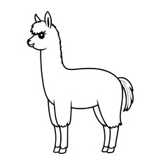 Amazing Llama doodle coloring book cover design