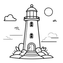 Amazing Lighthouse drawing for toddlers book