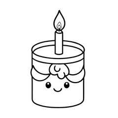 Cartoon Candle for children books