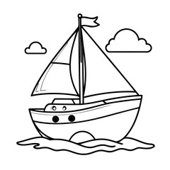 Cartoon Yatch for kids books