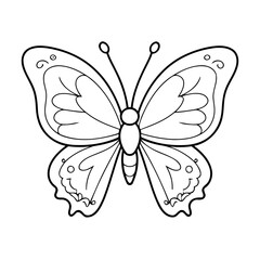 Funny Butterfly doodle for children page