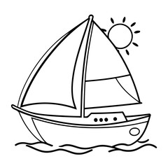 Funny Sailboat for toddlers