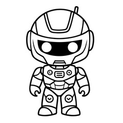 Joyful Robocop doodle for toddlers