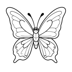 Simple Butterfly illustration for colouring books