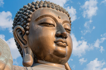 majestic statue of Sakyamuni Buddha at the Eight Great Temples in Beijing, capturing its serene and profound presence. Spiritual and cultural richness of this iconic landmark, enti