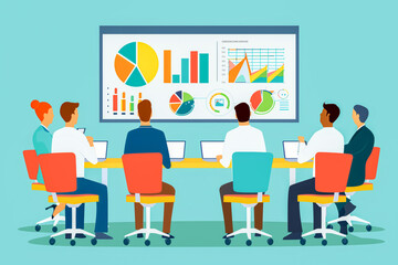 A group of people working on laptops office