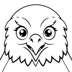 Cute vector illustration Eagle doodle for toddlers worksheet