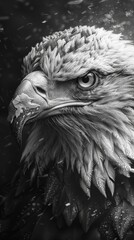 Fototapeta premium Majestic Eagle in Monochrome
