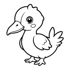 Cute vector illustration Dodo hand drawn for toddlers