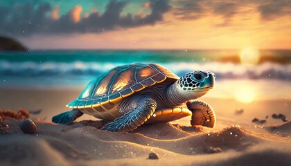 turtle on the beach