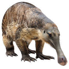 Fototapeta premium A large animal with a long neck and a long beak in its natural habitat, a anteater isolated on transparent background