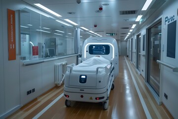 Autonomous Robot Transporting COVID-19 Patients in a Modern Hospital Corridor