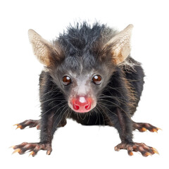 Obraz premium A unique Tasmanian Tasmanian Ayeaye isolated on a Png background, a Beaver Isolated on a whitePNG Background