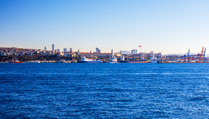 View of the port in istanbul