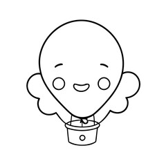 Cute vector illustration Balloon drawing for children page