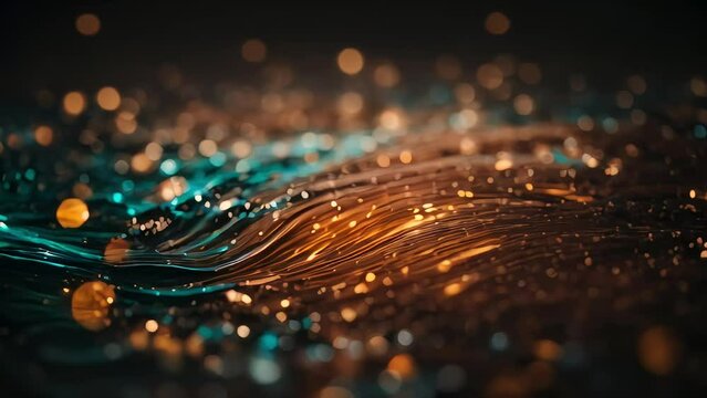 Abstract background of floating shiny colorful metallic liquid seamless pattern. Soft and peaceful abstract combination of colors. Artistic comfort giving 3d texture