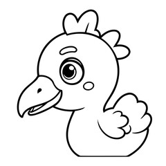 Cute vector illustration Dodo drawing for toddlers book