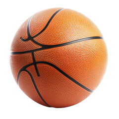 A basketball ball placed on a plain white surface, a Basketball ball isolated on transparent...