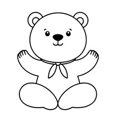 
Vector illustration of a cute Bear doodle for kids colouring page