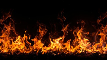 Flames on Black: Intense Heat and Power