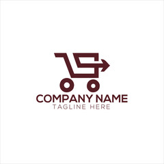 vector ecommerce e-shop text logo design template
