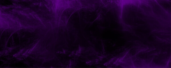 Purple steam on a black background. Textured abstract purple smoke texture over black. Purple steam explosion special effect. Powder smoke explosion Realistic fog and mist effect on dark background. 