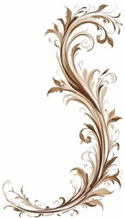 Ornate Floral Pattern with Swirls Painting