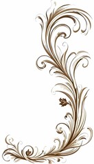 Ornate Floral Pattern with Swirls Painting