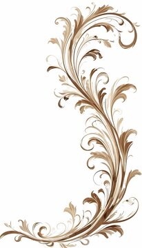 Ornate Floral Pattern with Swirls Painting