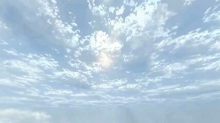 Fototapeta premium Sky is blue with white clouds and the sun is shining brightly