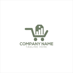 Shopping cart logo and shopping bags logo vector
