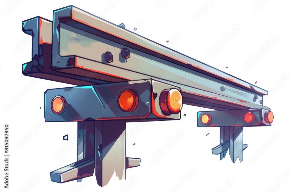 Poster detailed image of a train on a plain white backdrop. ideal for transportation concepts