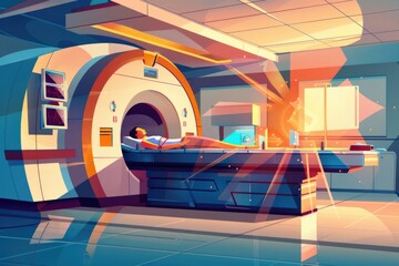 Fototapeta premium Person laying in bed in a room, suitable for interior design projects