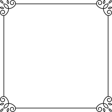 Ozdobna ramka kwadratowa. Eleganckie obramowanie.