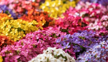 Obraz premium Background image of small colorful flowers