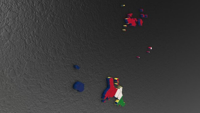 Seychelles map 3d. 3d map of Seychelles.