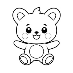 Simple vector illustration of Toy drawing colouring activity