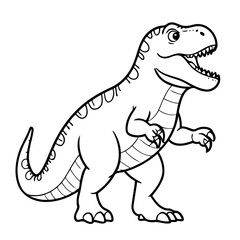 Simple vector illustration of TRex hand drawn for toddlers