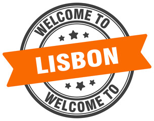 Obraz premium Welcome to Lisbon stamp. Lisbon round sign