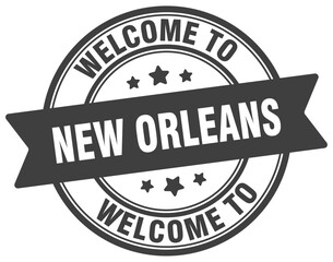 Obraz premium Welcome to New Orleans stamp. New Orleans round sign