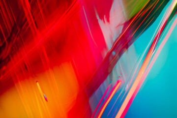 Vibrant Abstract Light Streaks on Colorful Background   Modern Artistic