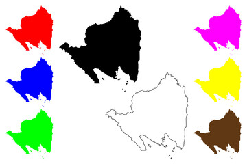 Lampung (Subdivisions of Indonesia, Provinces of Indonesia) map vector illustration, scribble sketch Lampung map