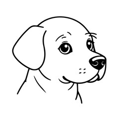 Cute vector illustration labrador drawing for kids page
