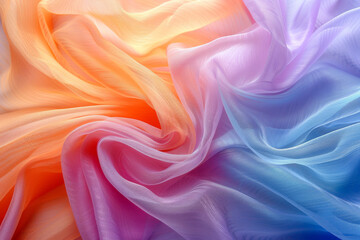 Obraz premium Flowing Gradient Fabric with Transparent Textures