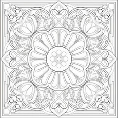 Ornate Mandala Pattern Coloring Page