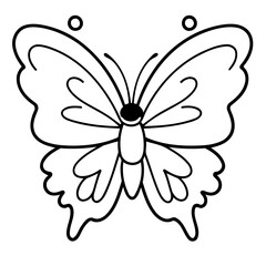 Vector illustration of a cute Butterfly drawing for children page