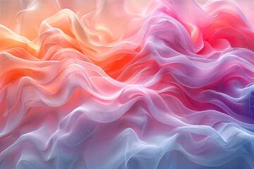 Obraz premium Peach fuzz color variations Abstract material in the form of silk waves, background texture for product and wallpapers.